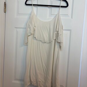 Lulu's Cream Off-Shoulder Mini Dress